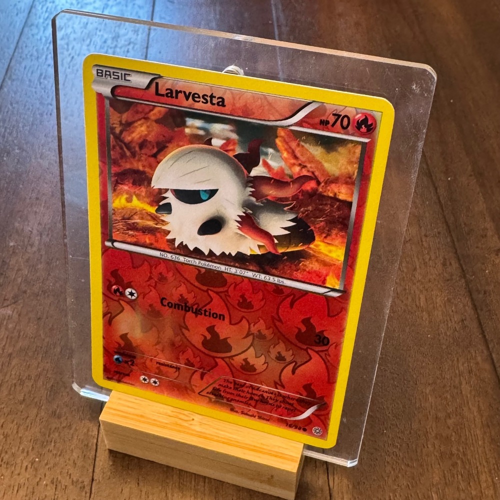 Pokemon Trading Card Larvesta Red Reverse Holo Ancient Origins‎ 16/98 2015